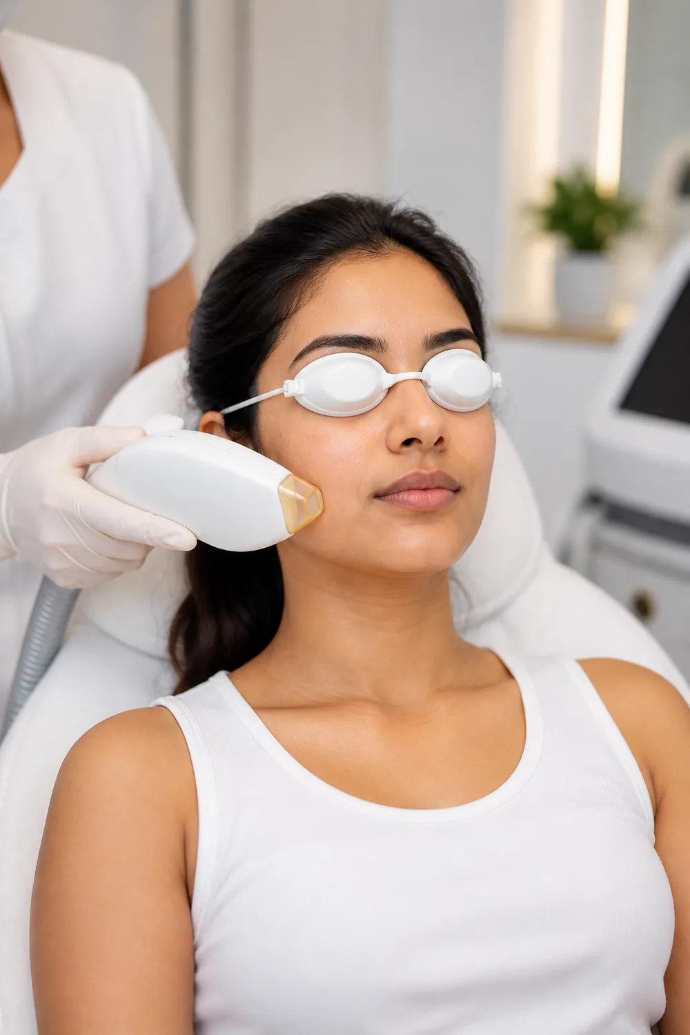 Laser skincare session at ReGlow Clinic, Pune